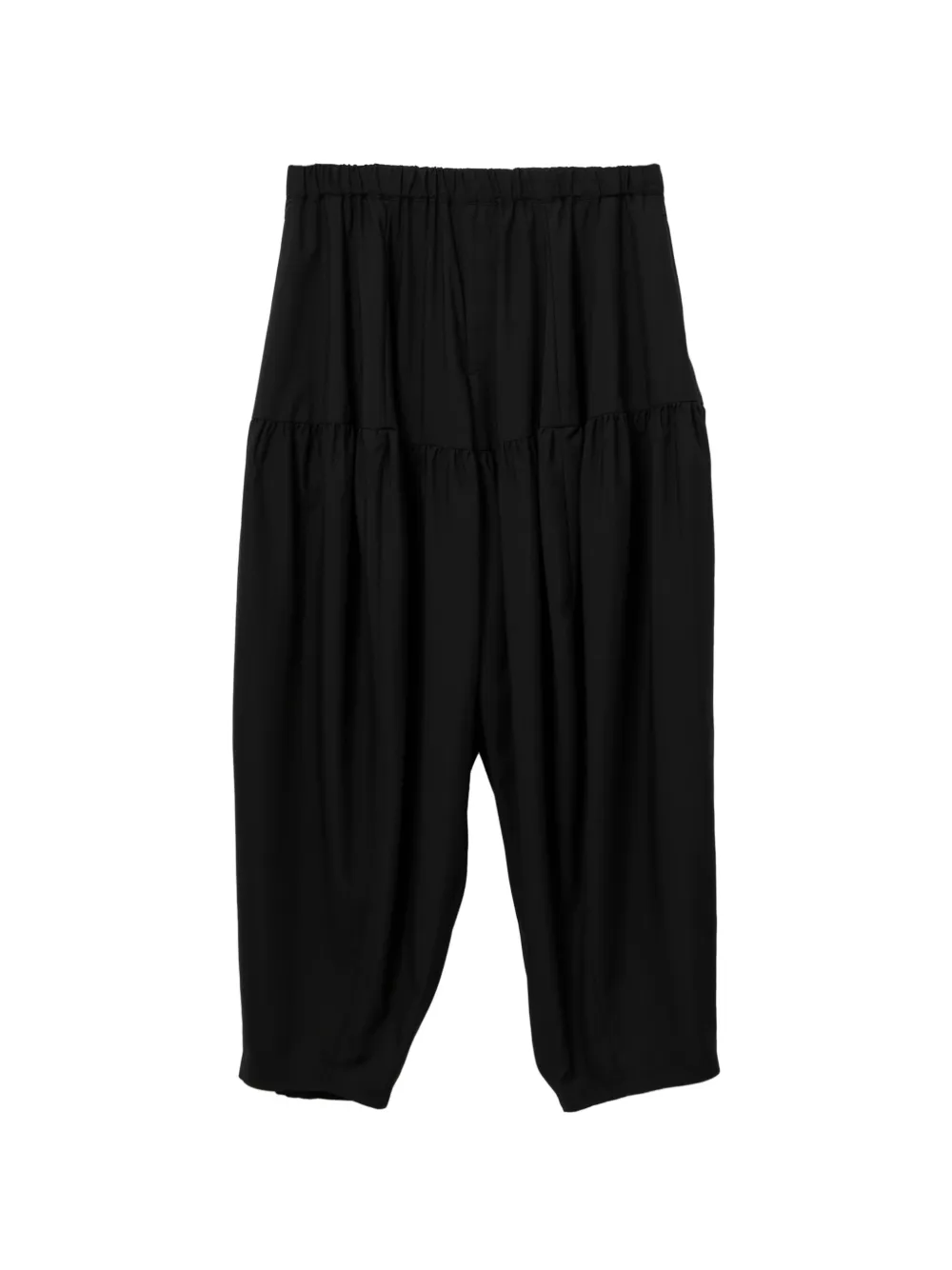Black Comme Des Garçons Pantaloni con arricciatura - Nero