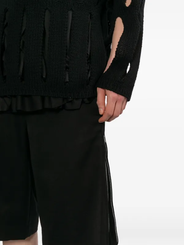Comme Des Garçons Homme Plus zip-detail Wool Shorts | Black