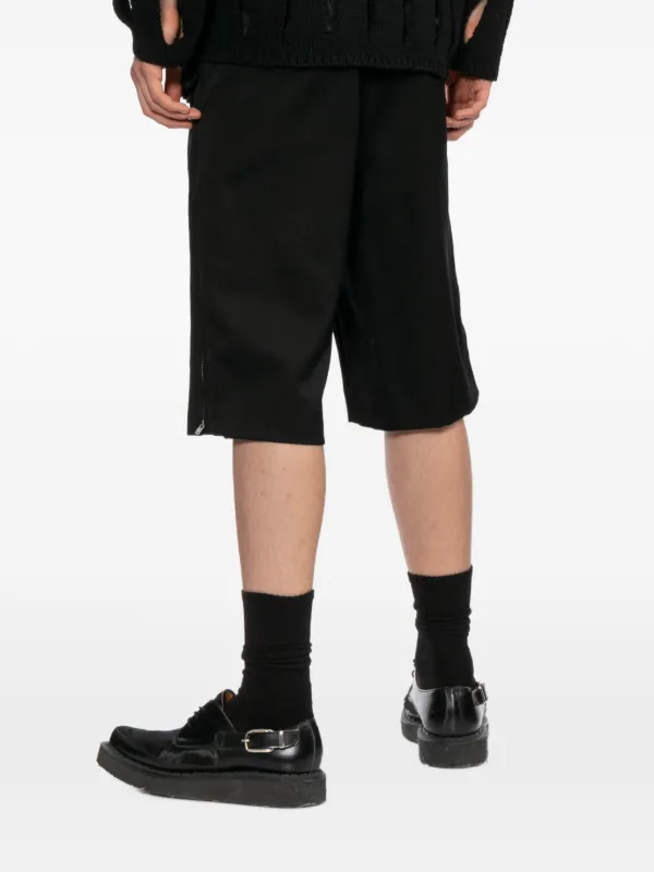 Comme Des Garçons Homme Plus zip-detail Wool Shorts | Black
