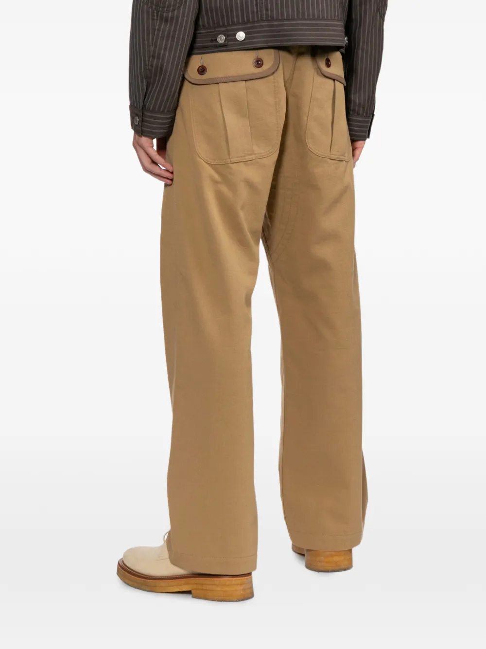 Junya Watanabe MAN Broek met opgestikte zak Beige