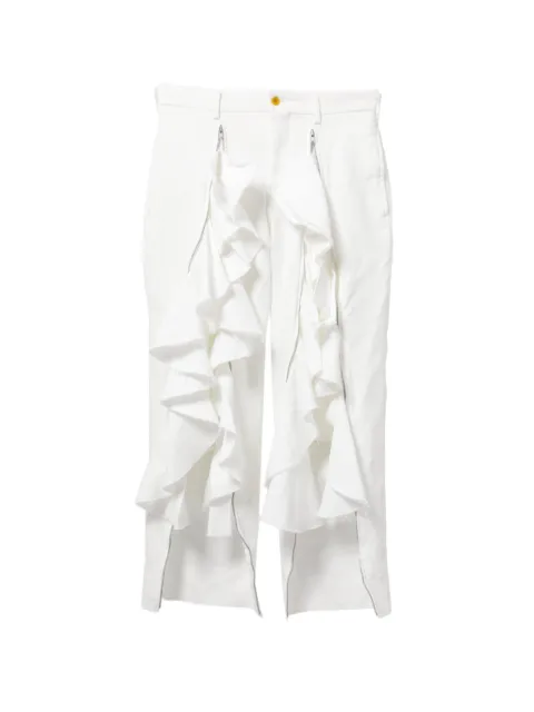 Comme des Garçons Homme Plus ruffled frayed details trousers