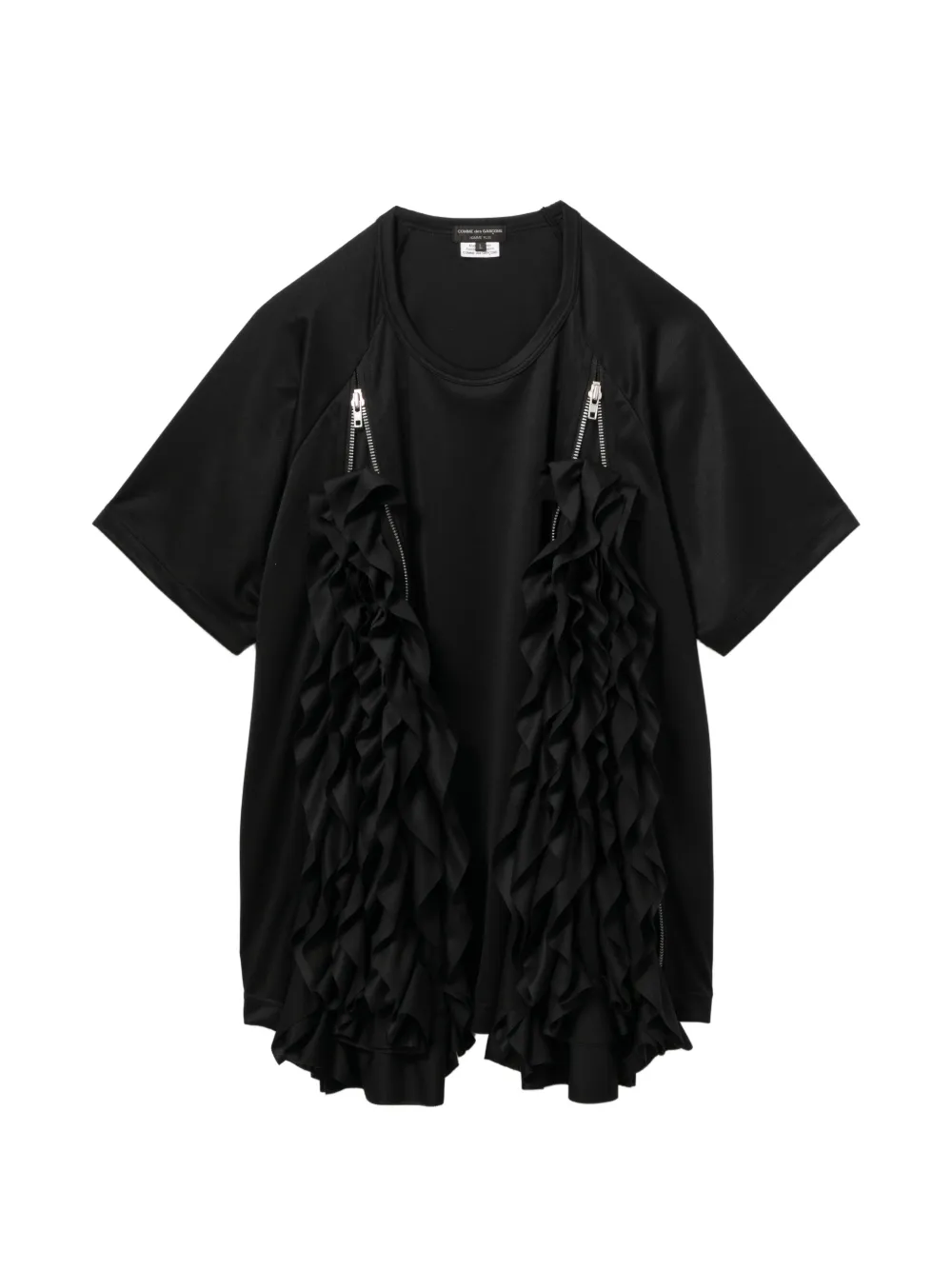 Comme des Garçons Homme Plus T-shirt con zip - Nero
