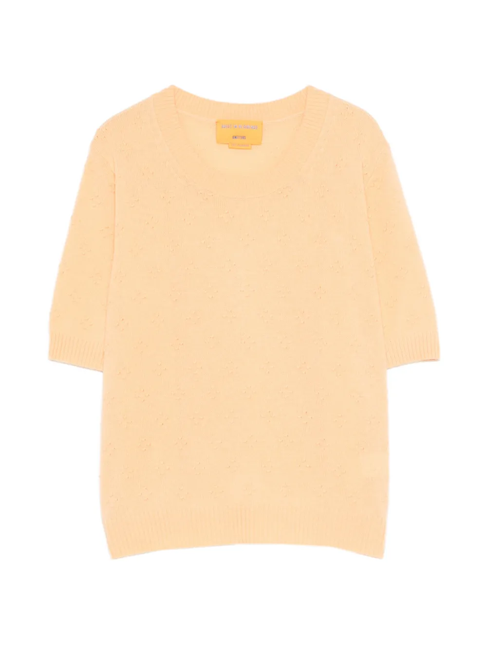 Guest In Residence pointelle-knit cashmere top - Arancione