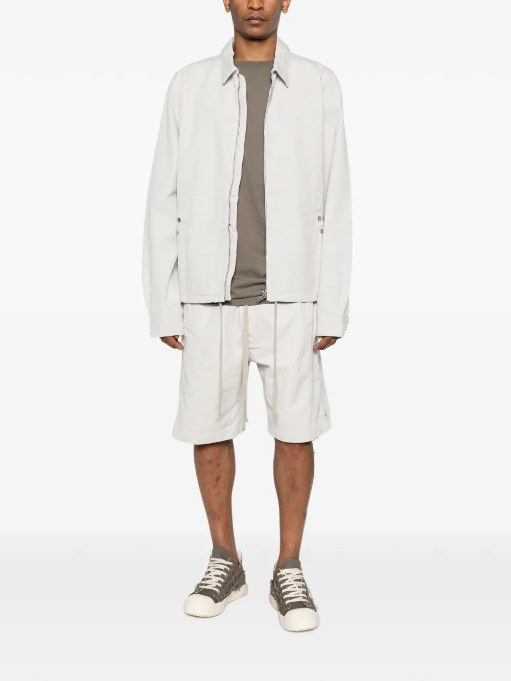  Rick Owens Drkshdw Zip-up Shirt Jacket - Neutrals 