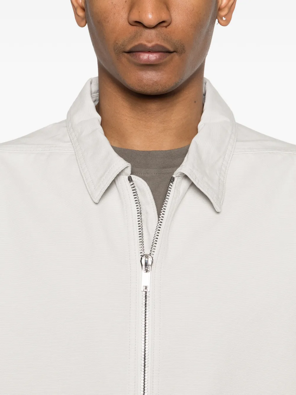 Rick Owens DRKSHDW Shirtjack met rits Beige