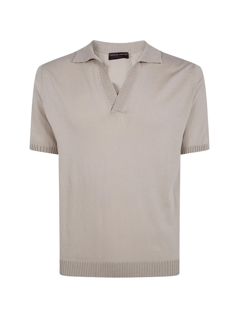 Filippo De Laurentiis knitted V-neck T-shirt - Toni neutri