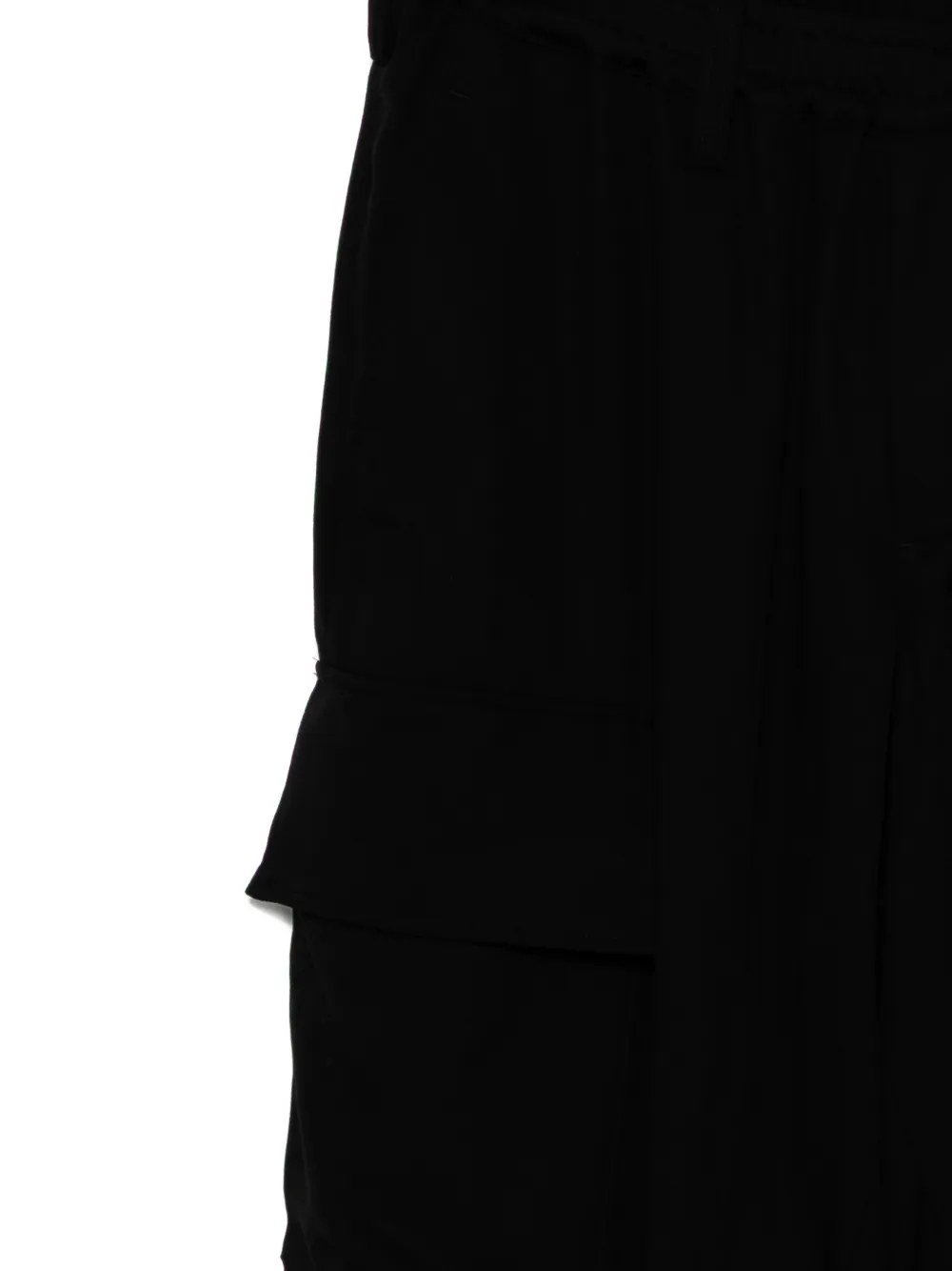 Yohji Yamamoto Gabardine broek met klepzak Zwart