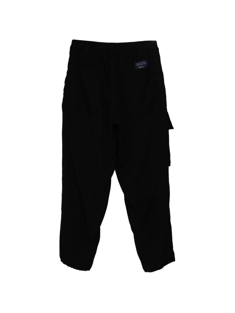 Yohji Yamamoto Gabardine broek met klepzak Zwart