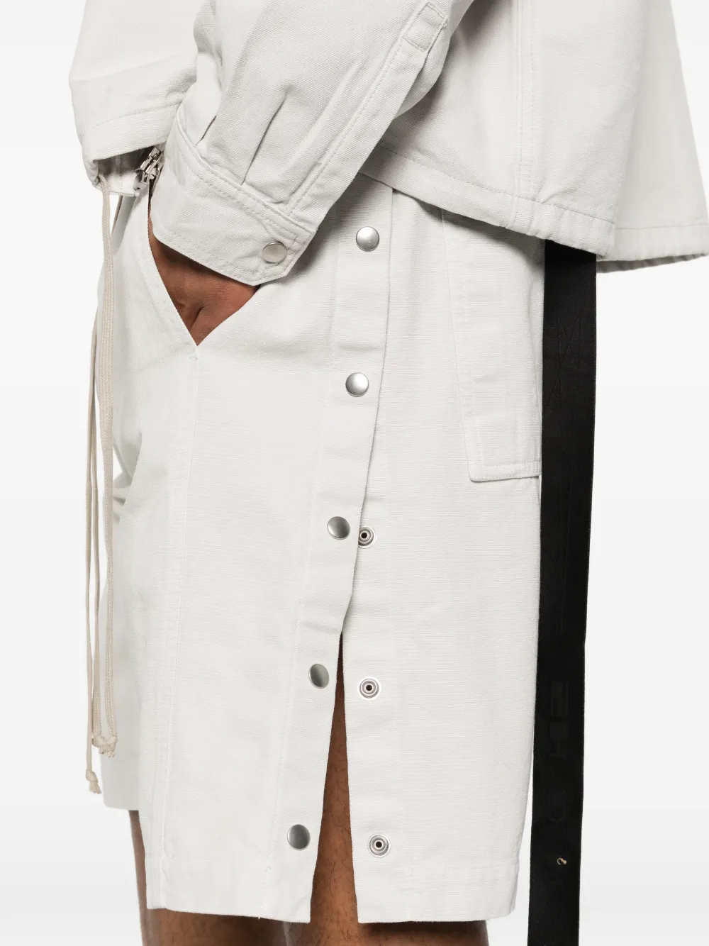 Rick Owens DRKSHDW Shorts met trekkoord en zijzak Wit