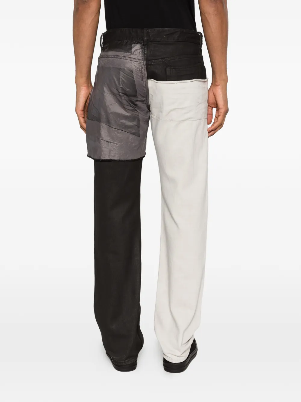 Rick Owens DRKSHDW Jeans met patchwork Beige