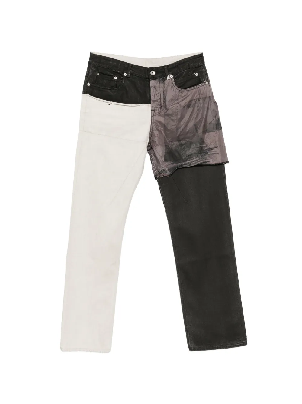 Rick Owens DRKSHDW patchwork denim jeans - Toni neutri