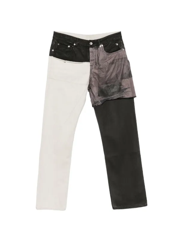 メンズ remake black&white skinny denim rick好