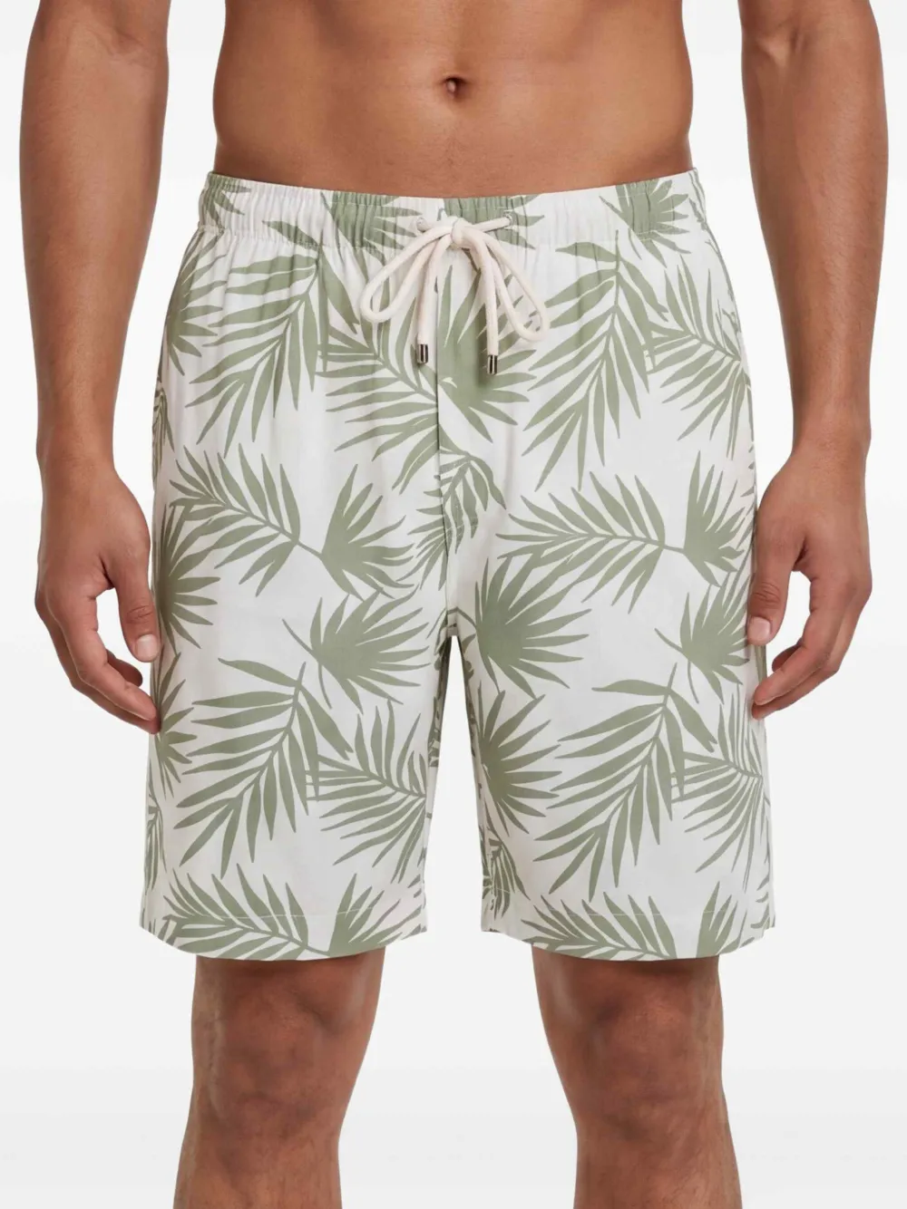 Laneus Shorts met palmblad print Wit