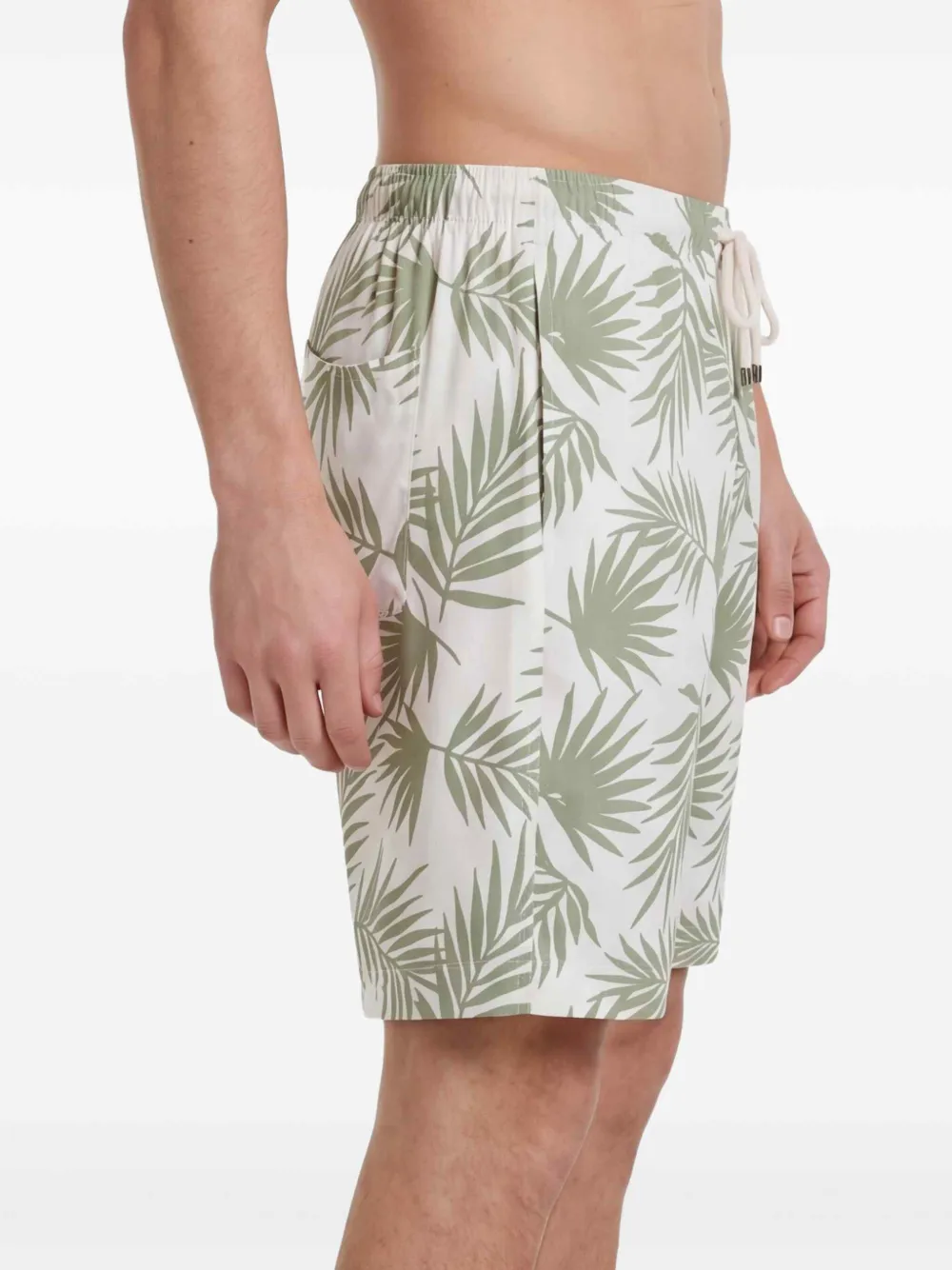 Laneus Shorts met palmblad print Wit