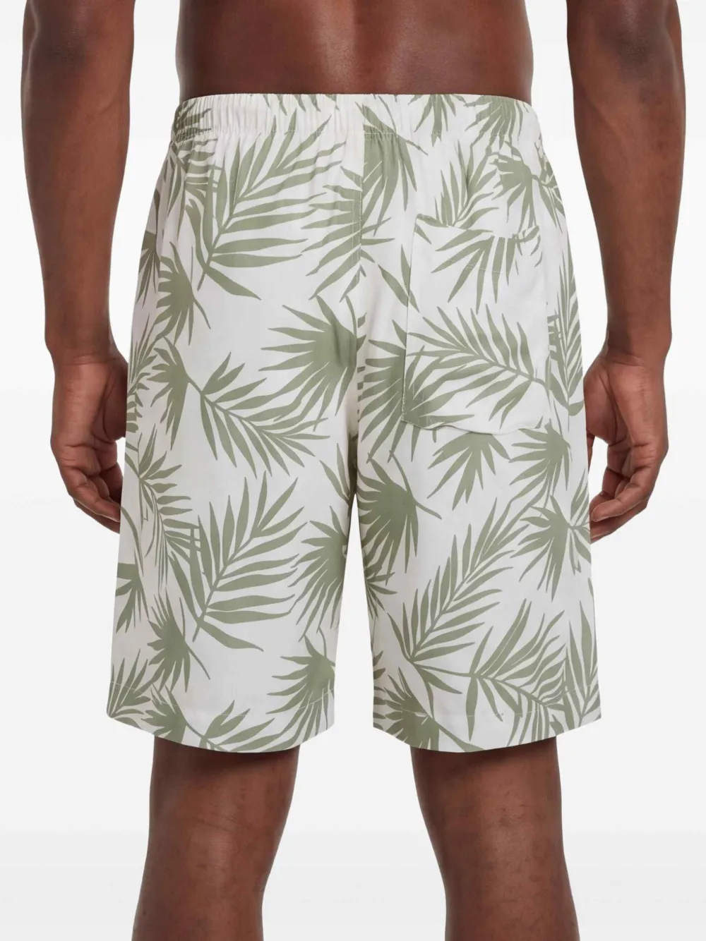 Laneus Shorts met palmblad print Wit