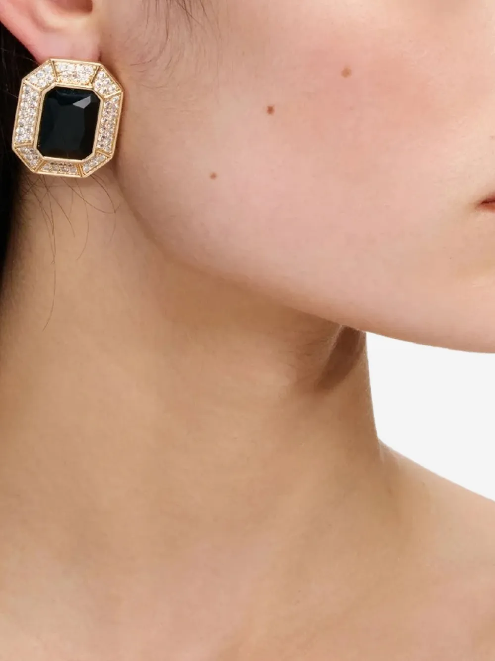 Crystal Octagonal Earrings