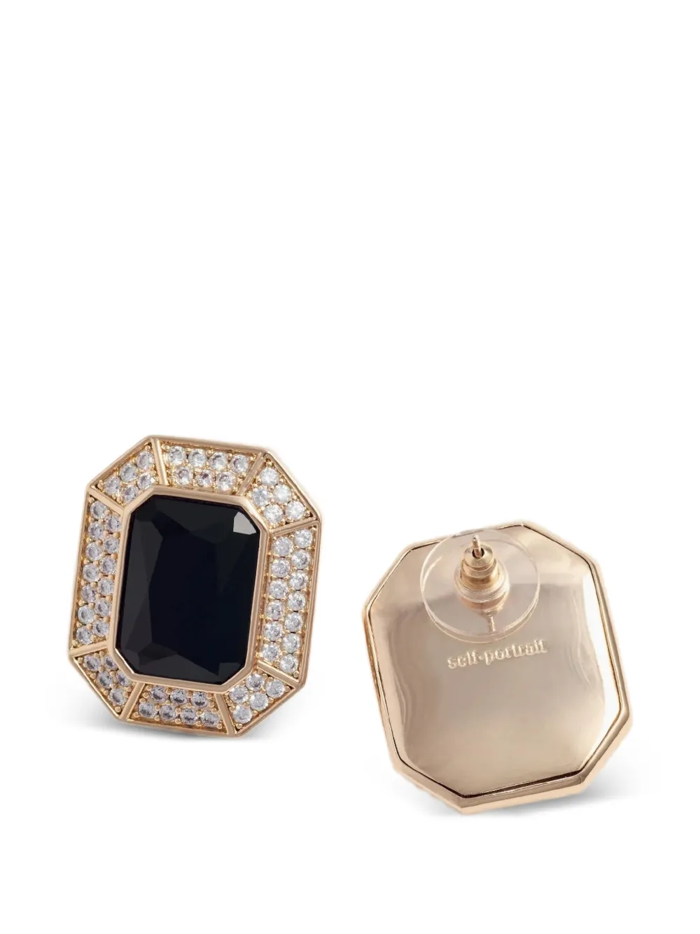 Crystal Octagonal Earrings