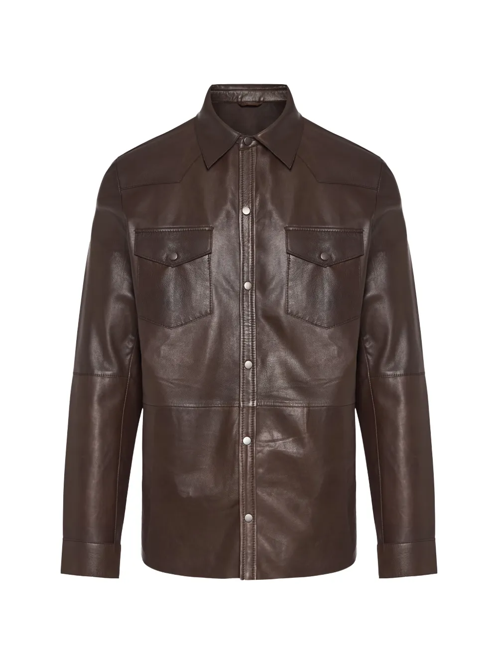 Giorgio Brato buttoned flap-pocket shirt jacket - Marrone