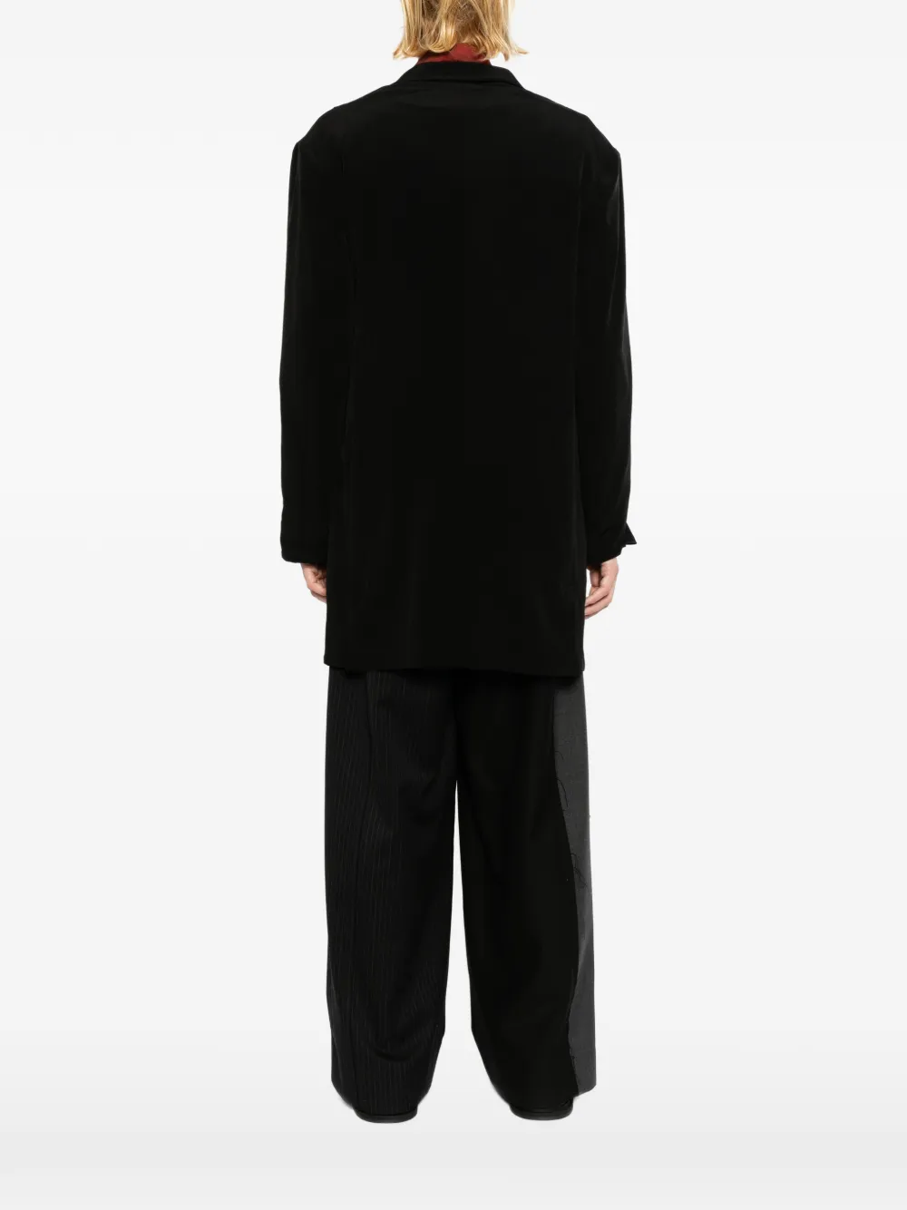 Yohji Yamamoto Blazer met manchetten met knopen Zwart