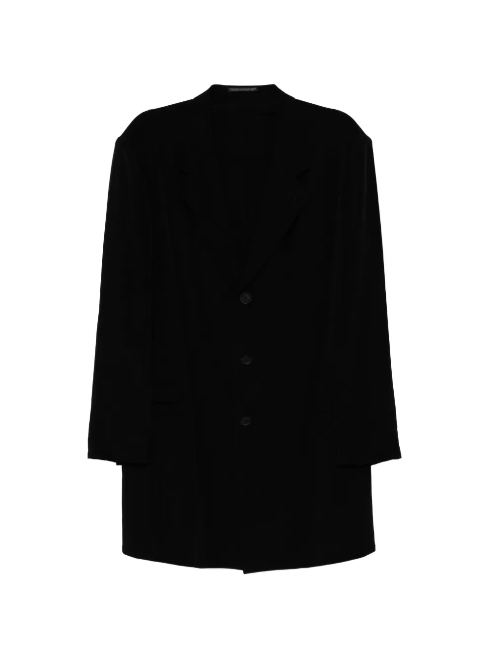 Yohji Yamamoto buttoned-cuffs blazer - Black