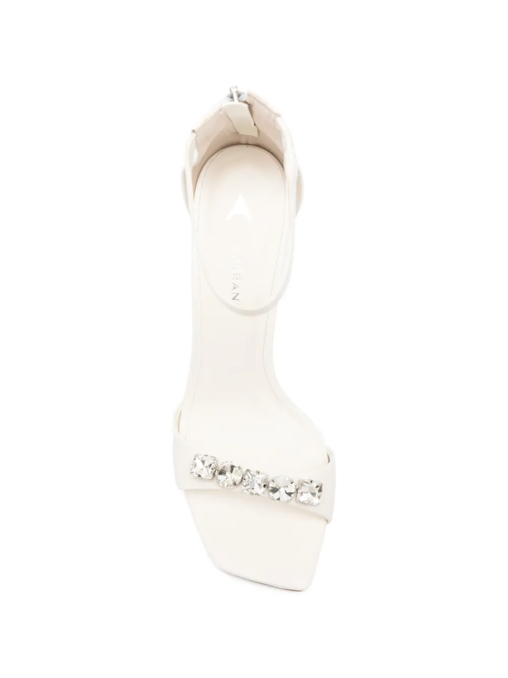 CARRANO Sandalen met enkelbandje en stras Beige