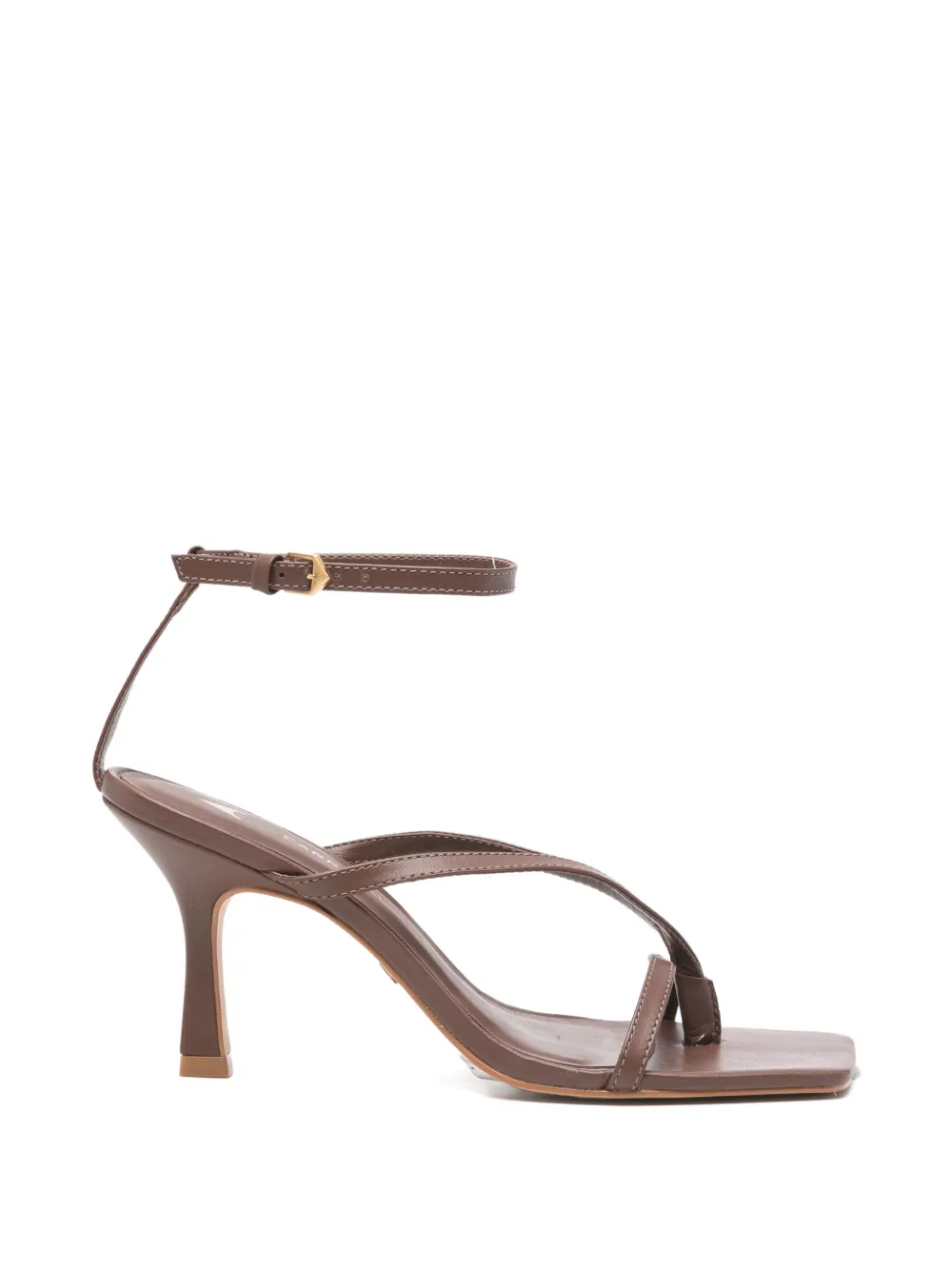 CARRANO square-toe ankle-strap sandals - Marrone