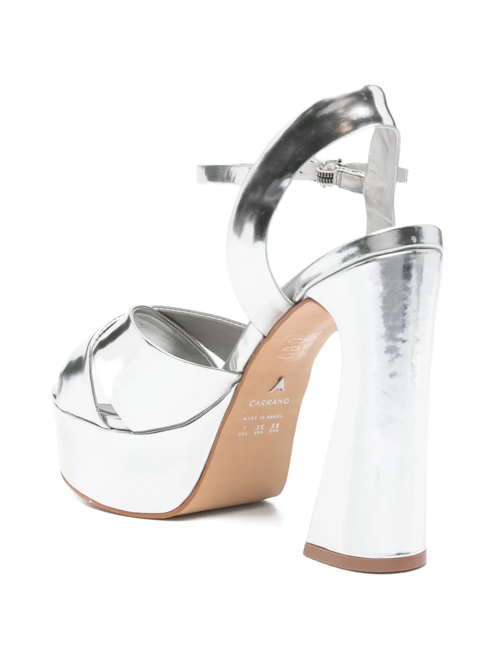 CARRANO Sandalen met plateauzool Zilver