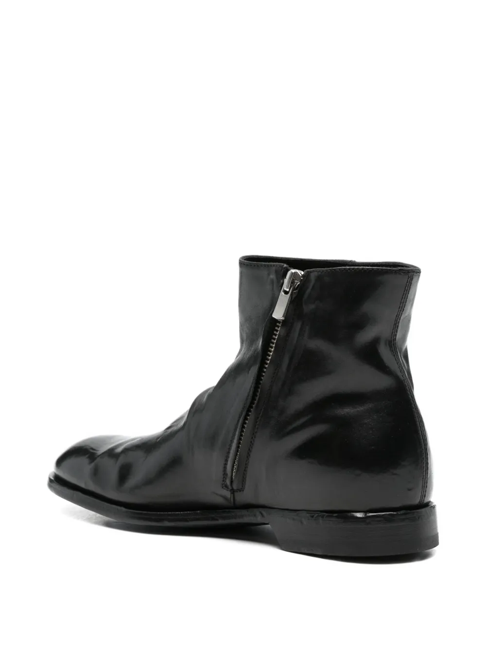 Officine Creative zip-up boots Zwart