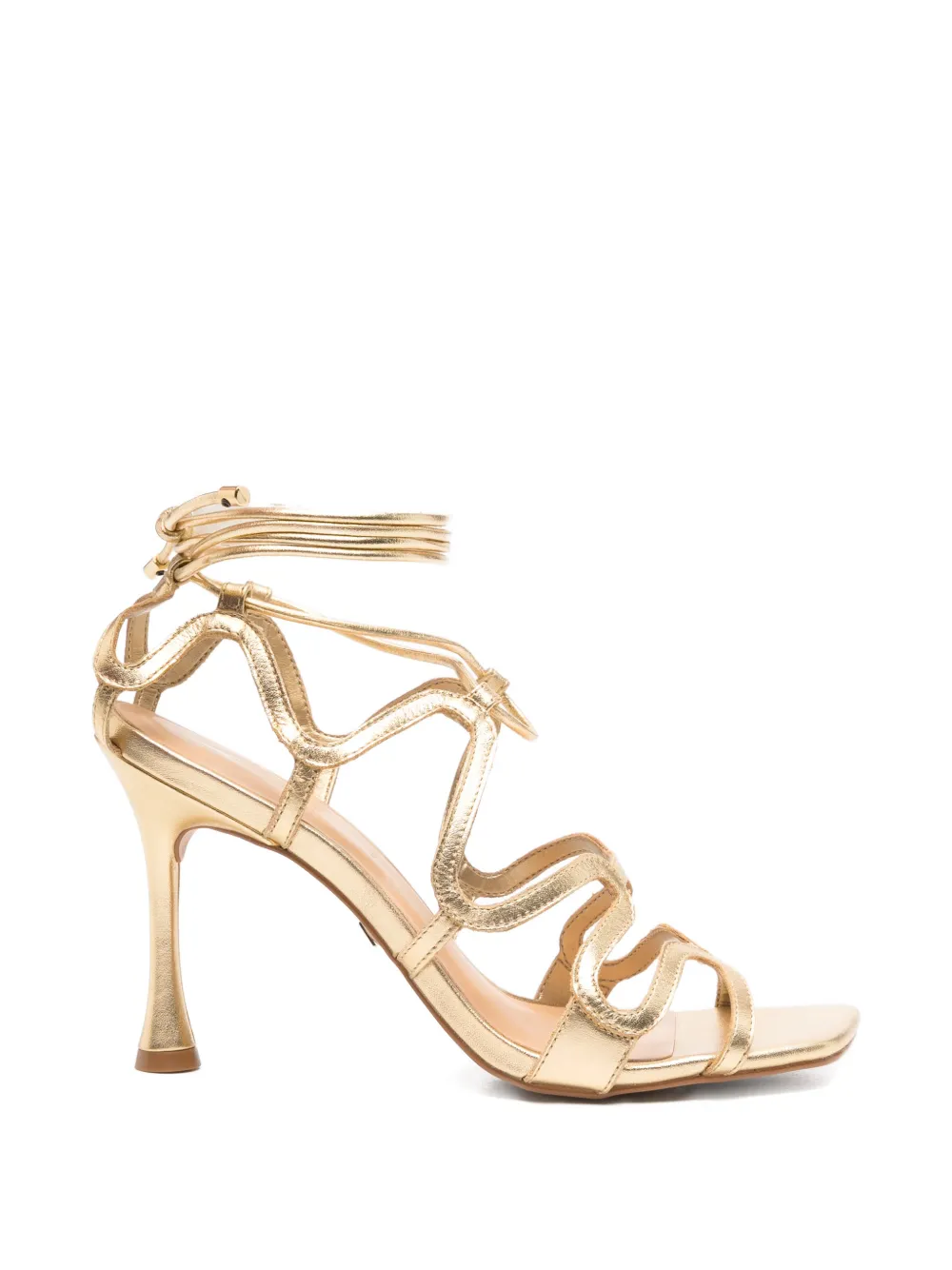 CARRANO tie-fastening strappy sandals - Oro