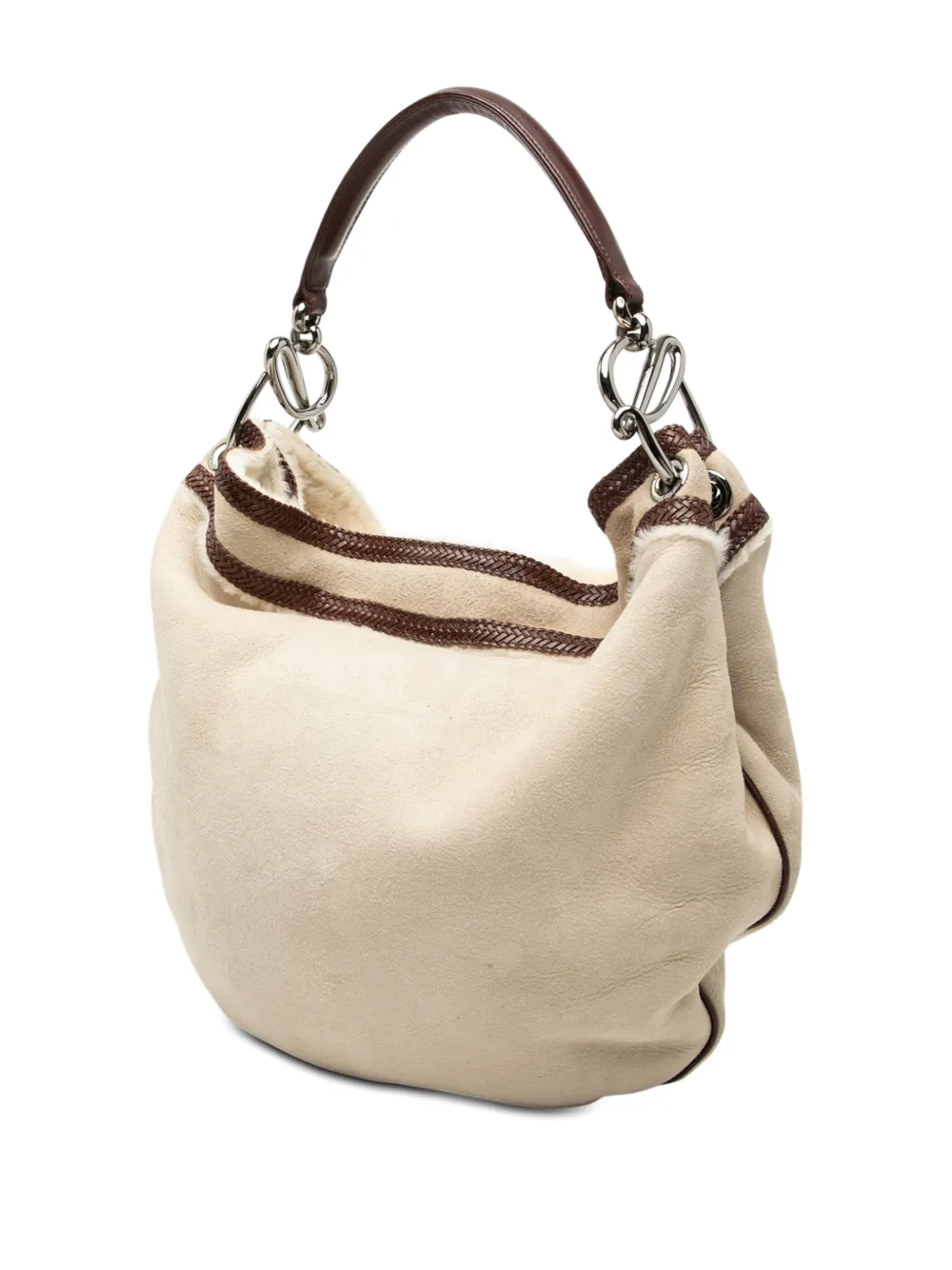 2000-2010 Leather Trimmed Suede Hobo Bag
