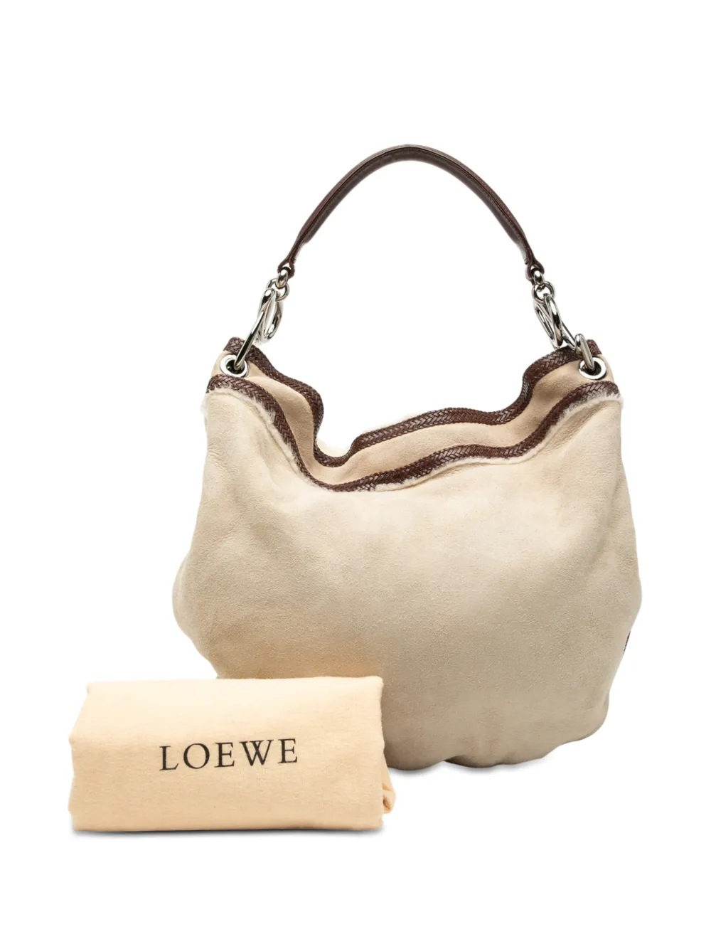 2000-2010 Leather Trimmed Suede Hobo Bag