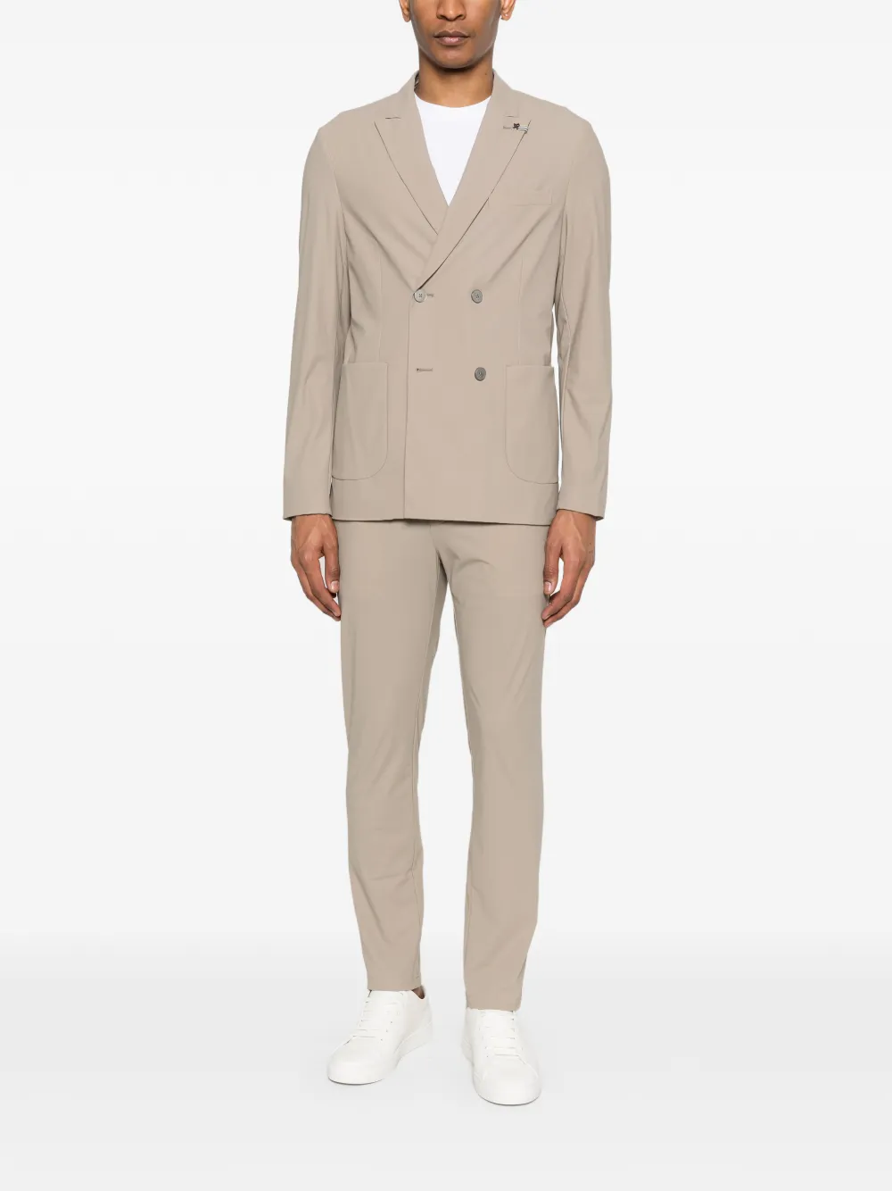 Distretto 12 Active Double-breasted Jacket In Neutral