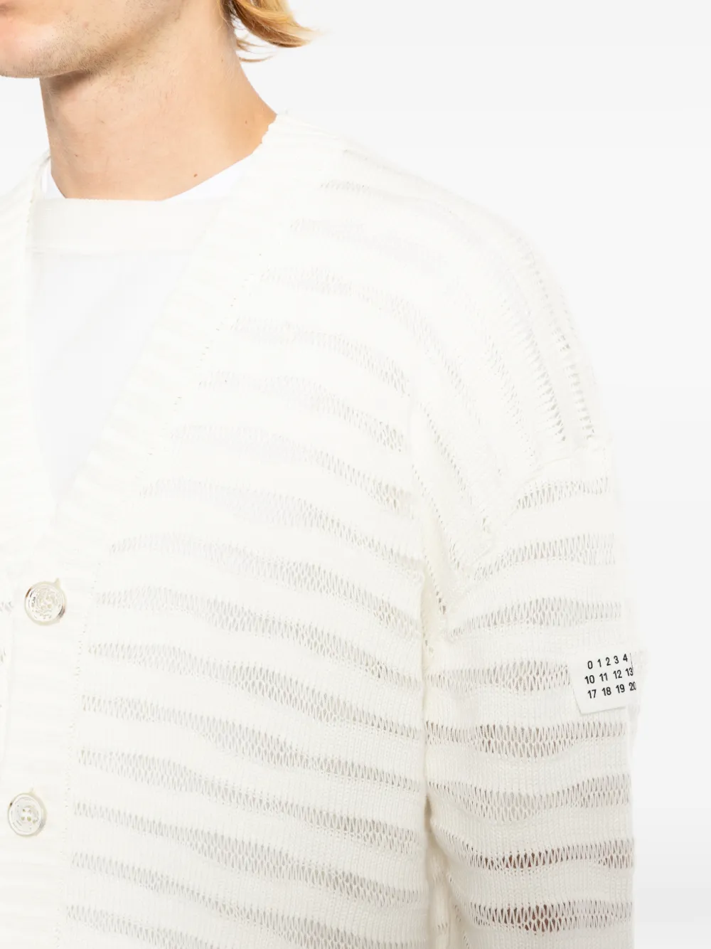 MM6 Maison Margiela Vest met V-hals Wit
