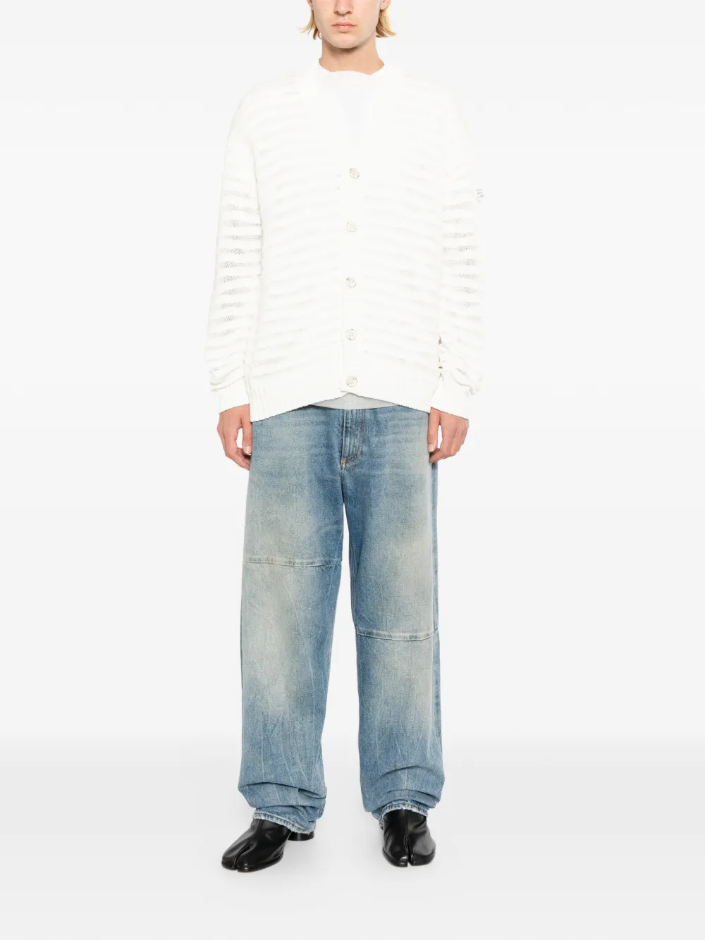 MM6 Maison Margiela Vest met V-hals Wit