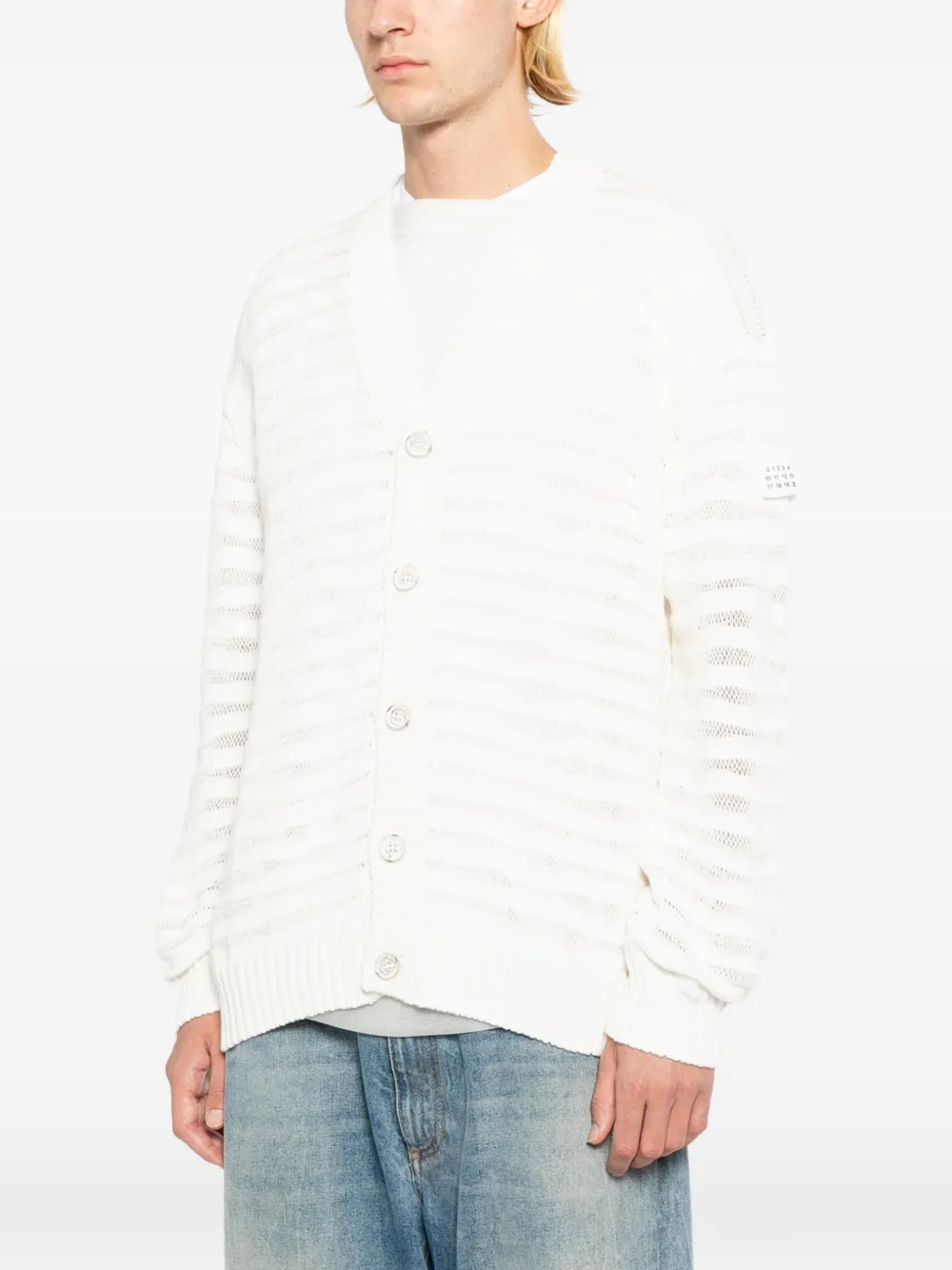 MM6 Maison Margiela Vest met V-hals Wit