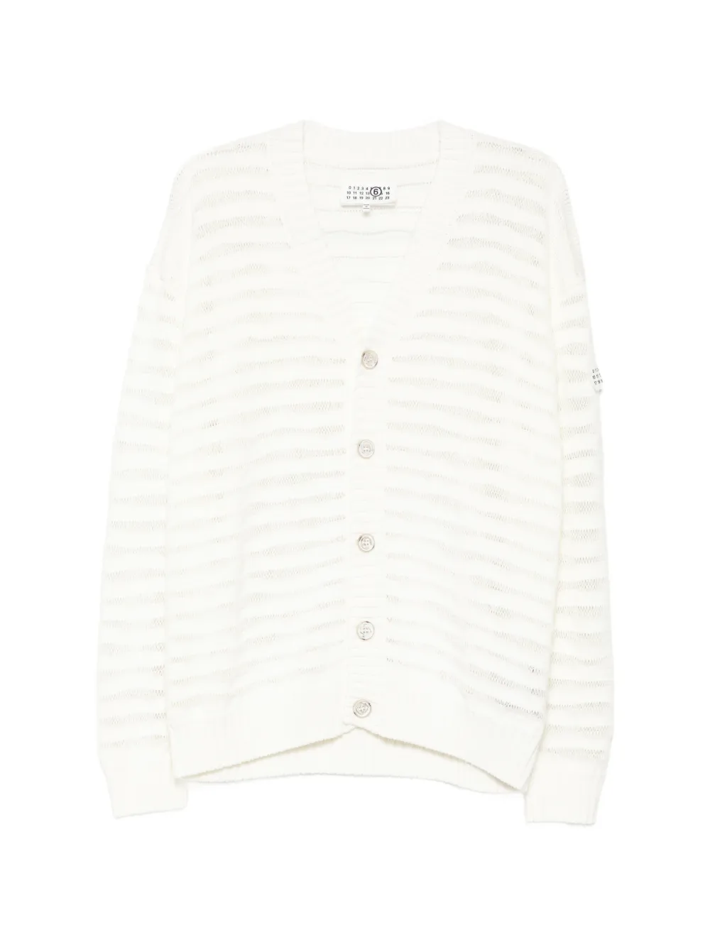 MM6 Maison Margiela V-neck cardigan - Weiß