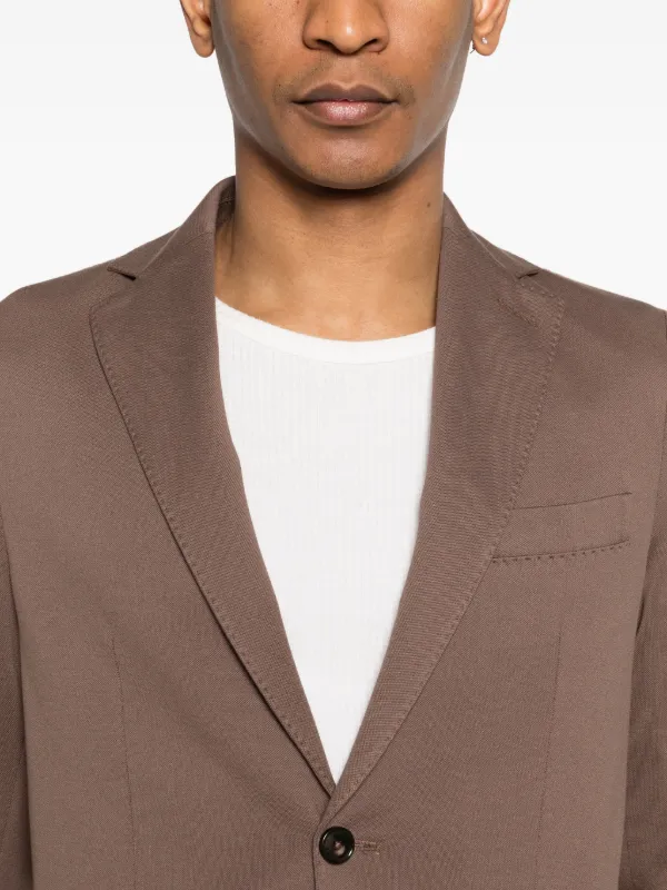 Circolo 1901 single-breasted Pocket Blazer | Brown | FARFETCH ID