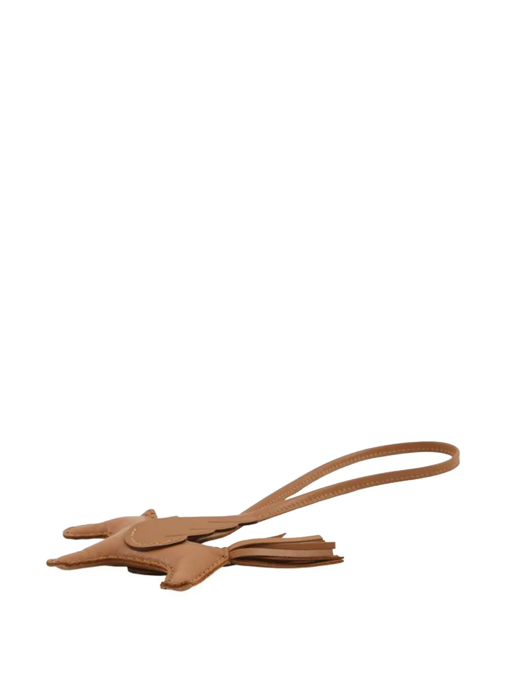  Hermès Pre-owned 2024 Milo Lambskin And Swift Grigri Rodeo Pegase Bag Charm Pm Key Chain - Brown 