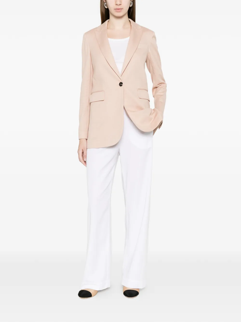  Circolo 1901 Notched Pocket Blazer - Neutrals 