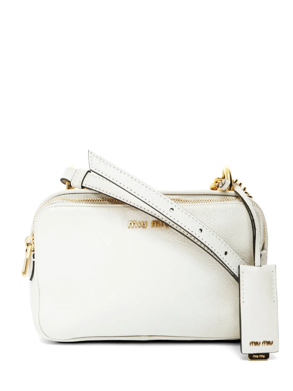 Miu Miu Pre-Owned 2000-2015 leather shoulder Bag - Bianco