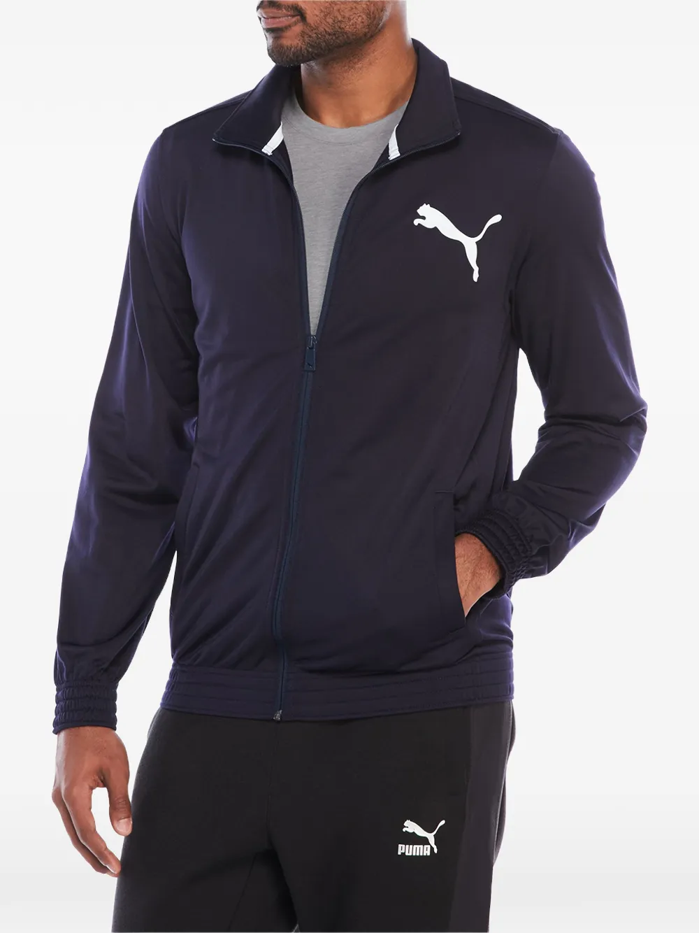 PUMA contrast longsleeve jacket - Blau