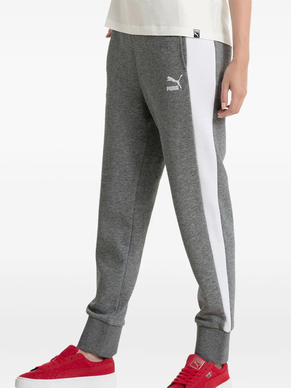 PUMA logo stripe track trousers - Grigio