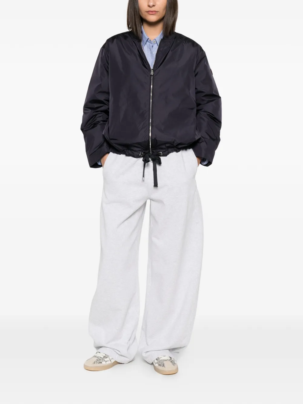 Save The Duck Aisha bomberjack met trekkoord Blauw