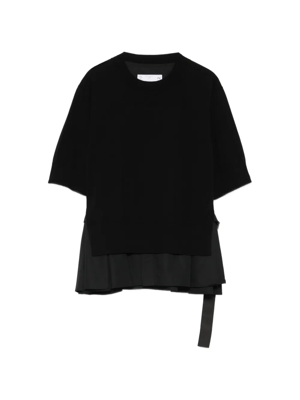 sacai panelled top - Nero