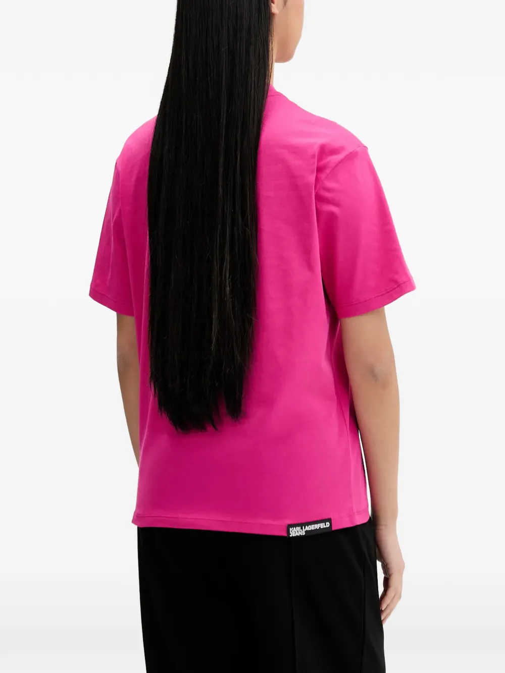 Karl Lagerfeld Jeans T-shirt met logoprint Roze