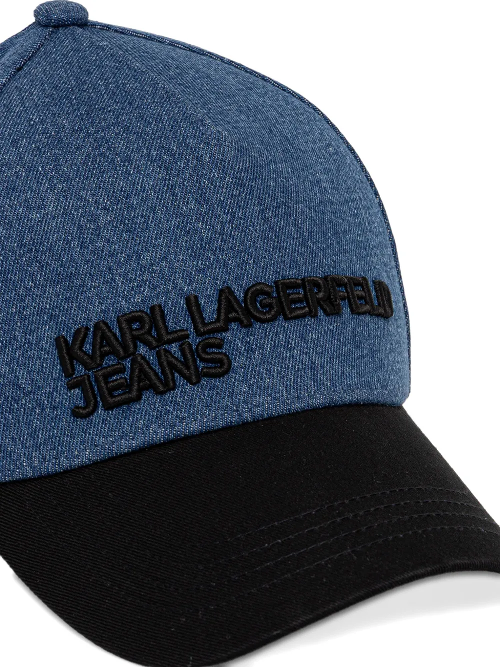 Karl Lagerfeld Light Blue Denim Cap with Black Embroidery Karl Lagerfeld | Accessories | Nwt Karl Lagerfeld Ball Cap  main image 4