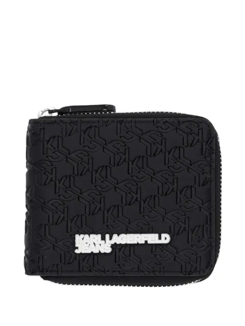 Karl Lagerfeld Jeans embossed zip wallet