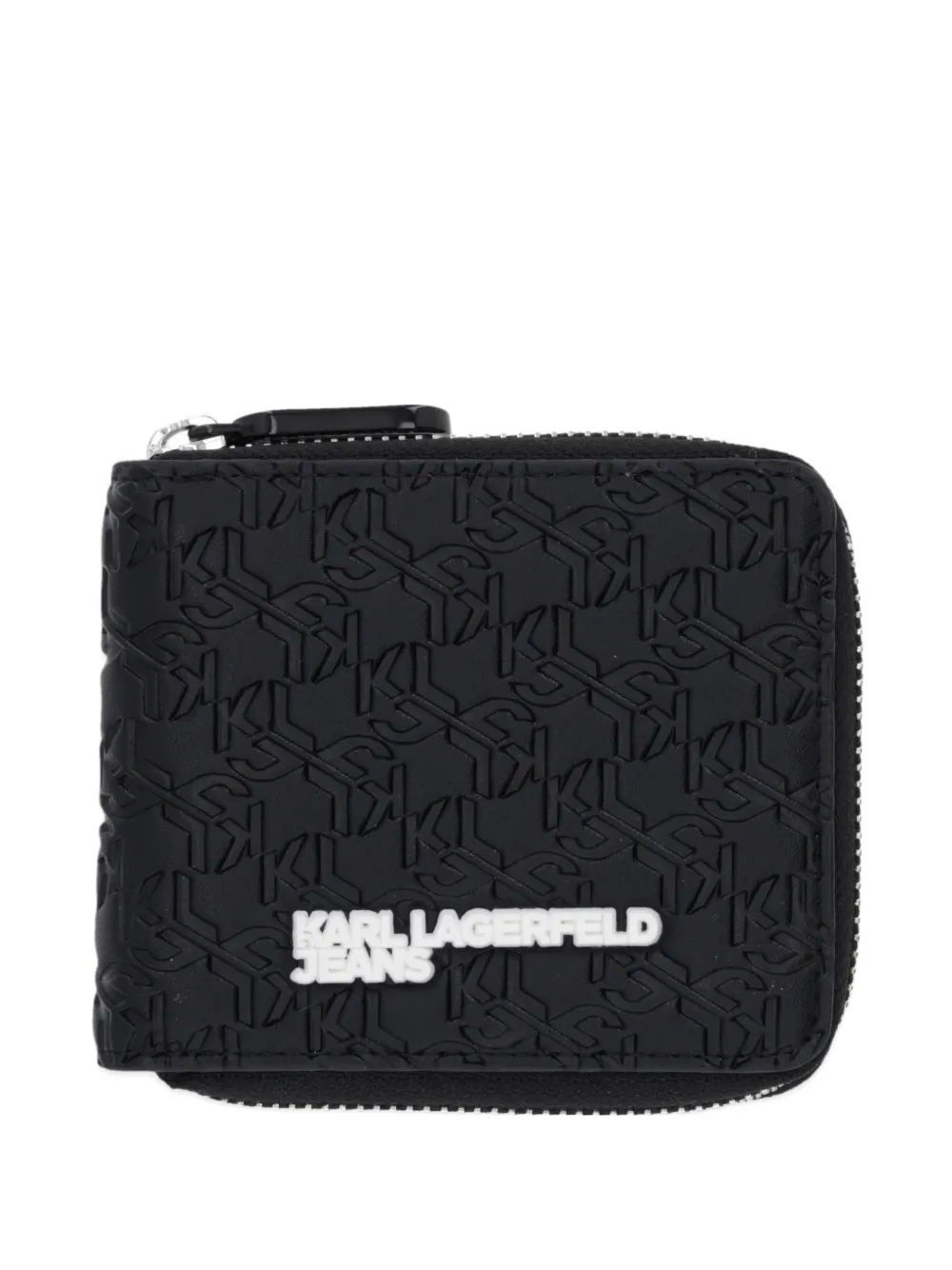Karl Lagerfeld Jeans embossed zip wallet - Nero