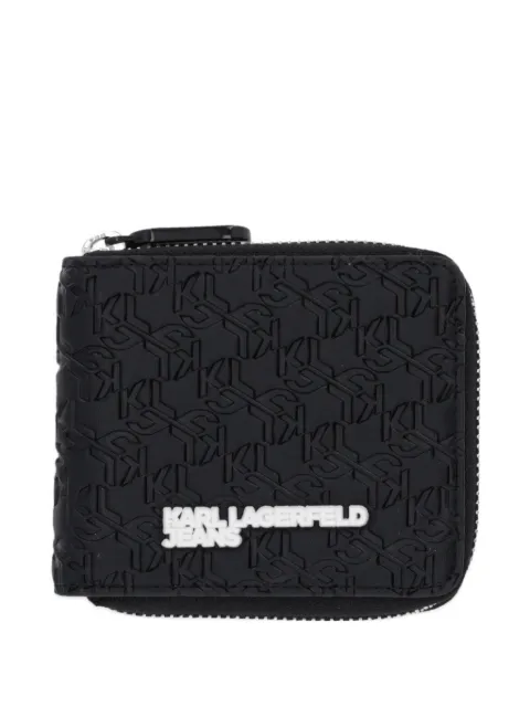 Karl Lagerfeld Jeans embossed zip wallet