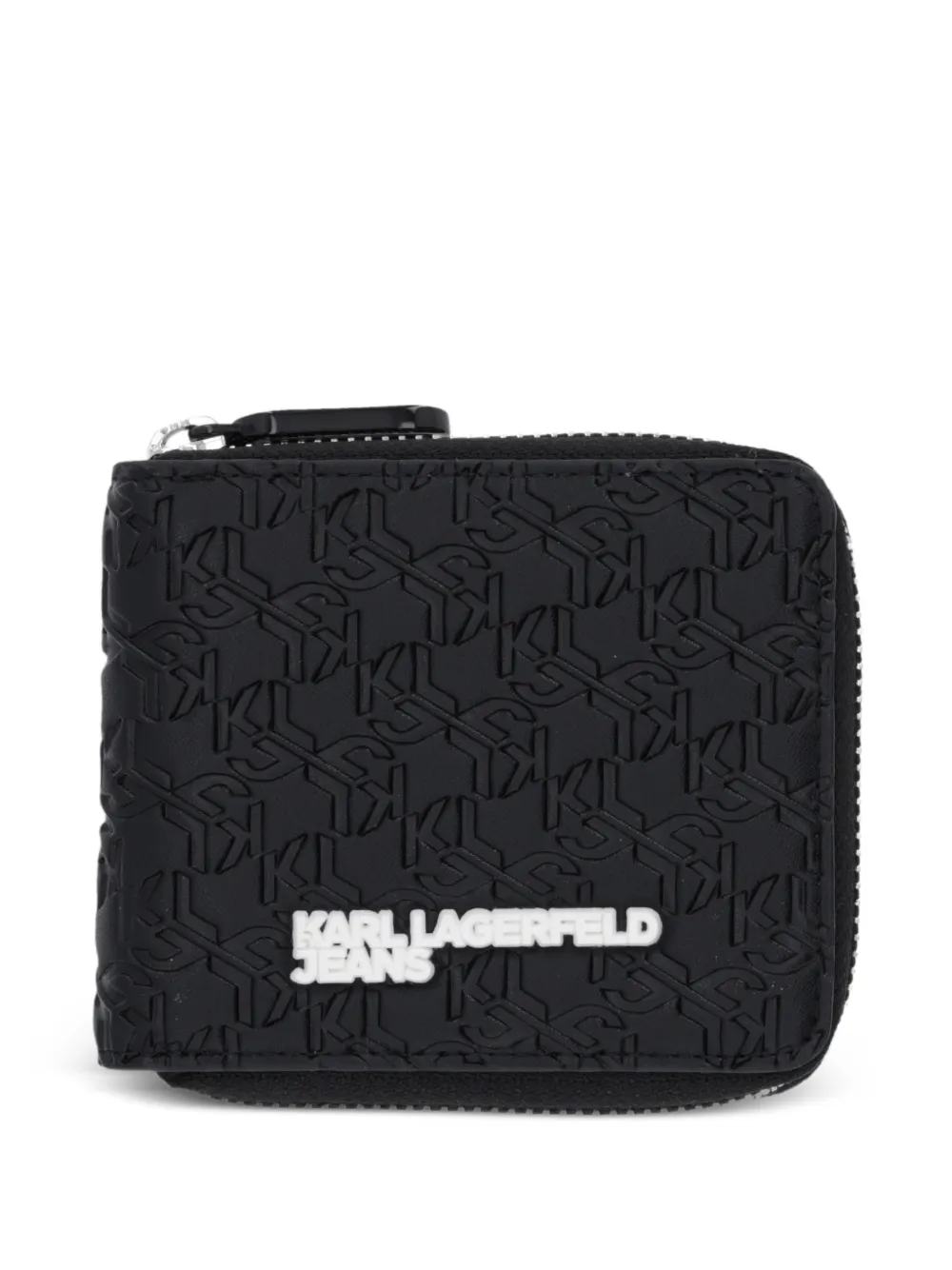 Karl Lagerfeld Jeans embossed zip wallet - Nero